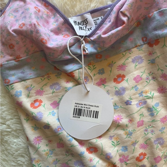 Princess Polly Adelaide Floral Colorful Mini Dress Ladies US 2 NWT - Picture 6 of 6
